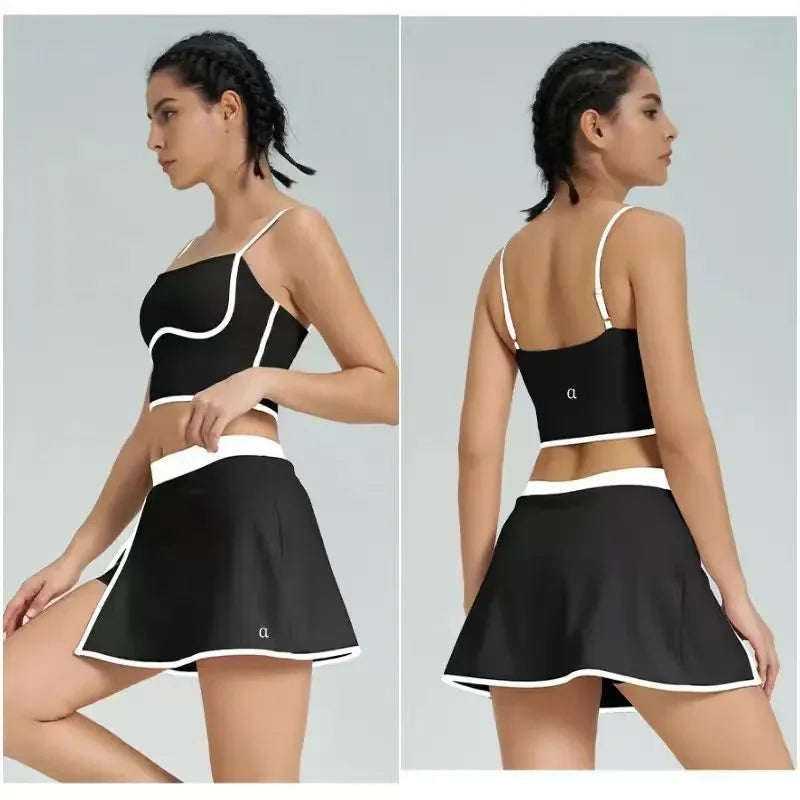 Yoga Shorts Set Women Seamless Yoga Set Fitness Clothing Scrunch Bum Gym Shorts Padded Tank Top Workout Vest