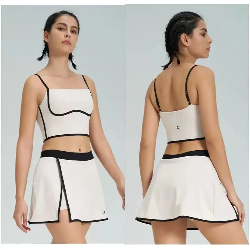 Yoga Shorts Set Women Seamless Yoga Set Fitness Clothing Scrunch Bum Gym Shorts Padded Tank Top Workout Vest