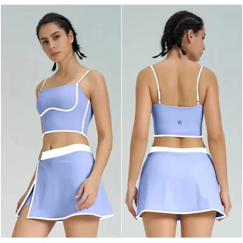 Yoga Shorts Set Women Seamless Yoga Set Fitness Clothing Scrunch Bum Gym Shorts Padded Tank Top Workout Vest
