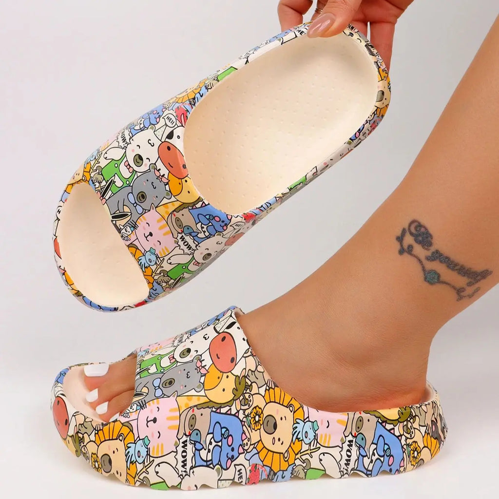 Eva Slippers Open Toe Designer Shoes flat sandals on cloud elegant women shoes platform sandals slides house slippers