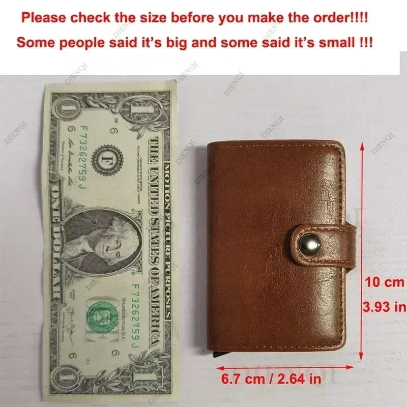 Rfid Credit Card Holder Men Wallets Luxury Small Smart Wallet Metal Business Mini Cardholder Case Women Minimalist Walet for Men