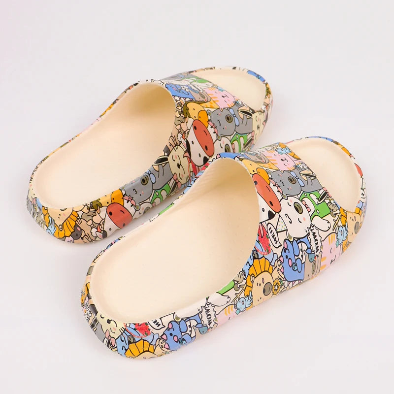 Eva Slippers Open Toe Designer Shoes flat sandals on cloud elegant women shoes platform sandals slides house slippers