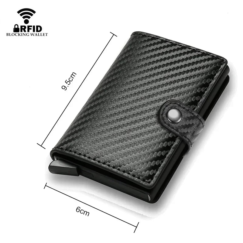 Rfid Credit Card Holder Men Wallets Luxury Small Smart Wallet Metal Business Mini Cardholder Case Women Minimalist Walet for Men