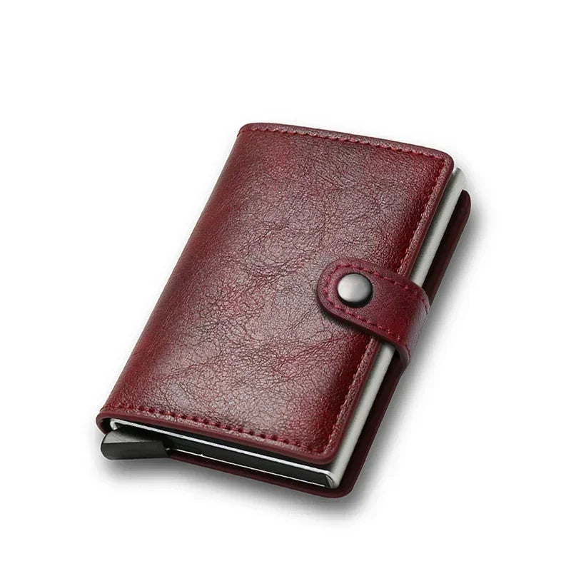 Rfid Credit Card Holder Men Wallets Luxury Small Smart Wallet Metal Business Mini Cardholder Case Women Minimalist Walet for Men