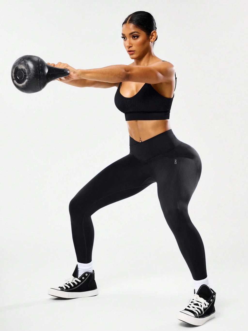 Bestselling Women's High-Waisted Tummy Control Peach Ass Running Fitness Leggings with V-Back, Breathable, Quick-Dry, and Lifted