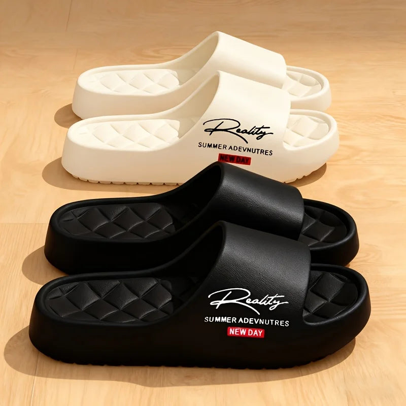Cloud-like Softness, EVA Comfortable Lightweight Slippers,Suitable for Home and Outdoor,Unisex Couple Two-tone, Simple Bathroom
