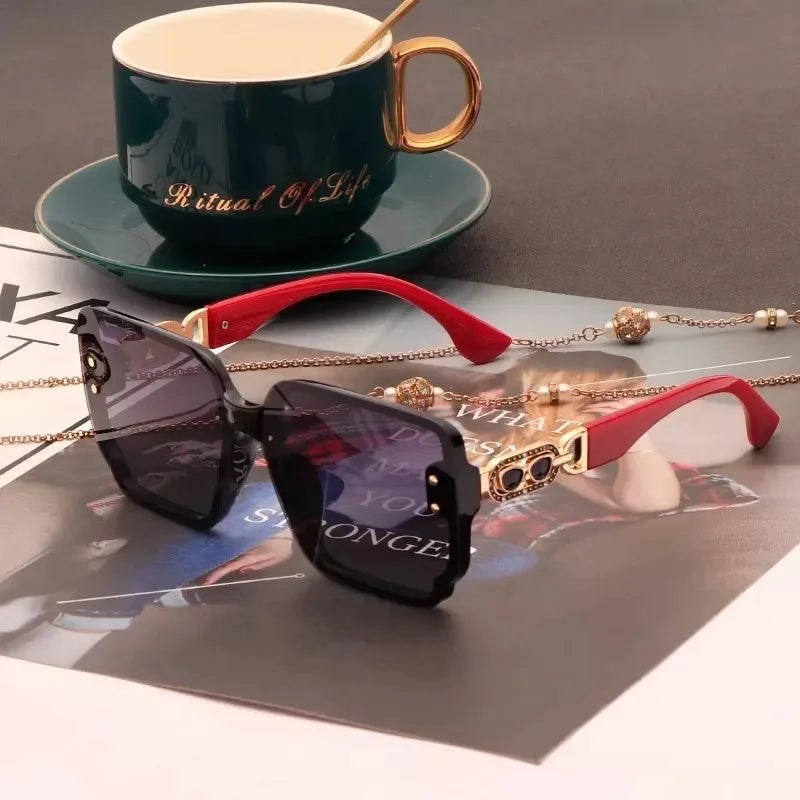 New Fashion Luxury Brand Sungalsses Women Oversized Classic Square Sun Glasses Ladies Vintage Square Gafas De Sol UV400
