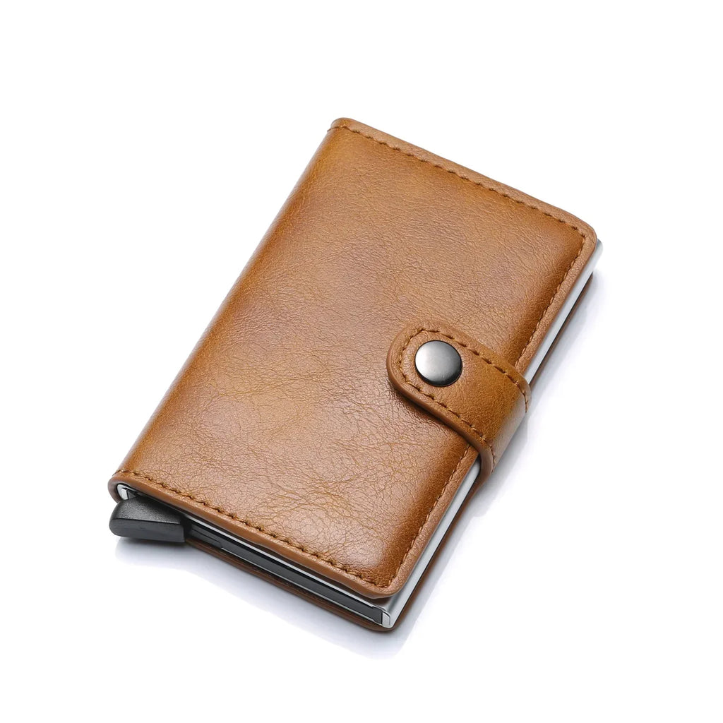 Rfid Credit Card Holder Men Wallets Luxury Small Smart Wallet Metal Business Mini Cardholder Case Women Minimalist Walet for Men