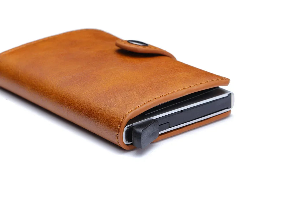 Rfid Credit Card Holder Men Wallets Luxury Small Smart Wallet Metal Business Mini Cardholder Case Women Minimalist Walet for Men