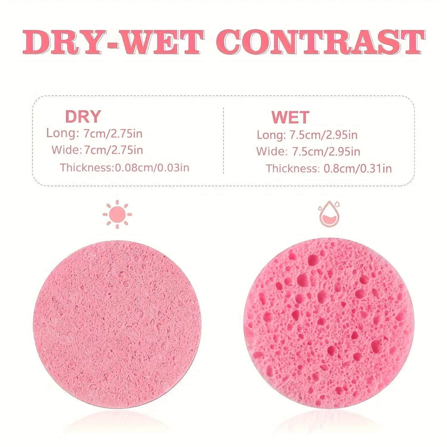 10/30pcs Compressed Facial Sponges SPA Face Cleaning Sponge Makeup Removal Exfoliating Pads for Cosmetologists Skin Massage Tool