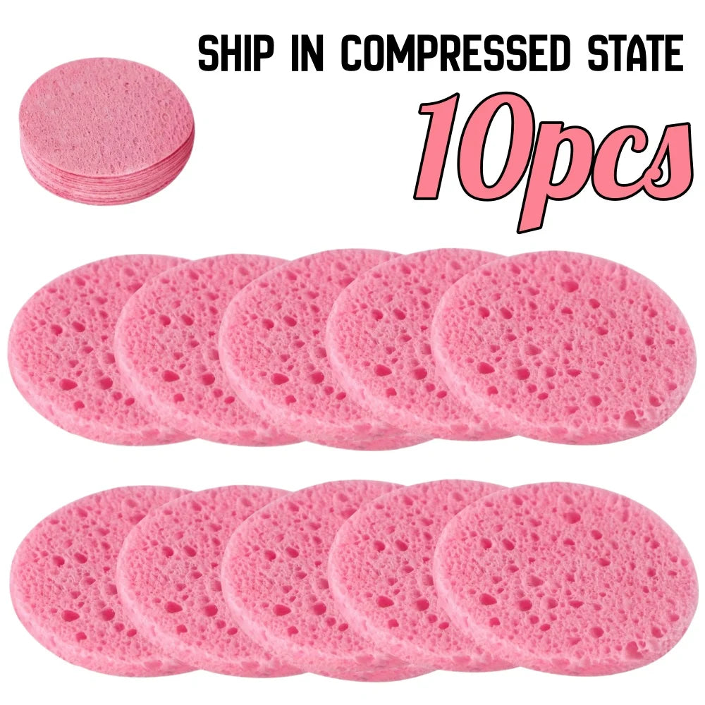 10/30pcs Compressed Facial Sponges SPA Face Cleaning Sponge Makeup Removal Exfoliating Pads for Cosmetologists Skin Massage Tool