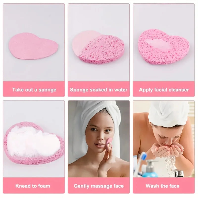 10/30pcs Compressed Facial Sponges SPA Face Cleaning Sponge Makeup Removal Exfoliating Pads for Cosmetologists Skin Massage Tool