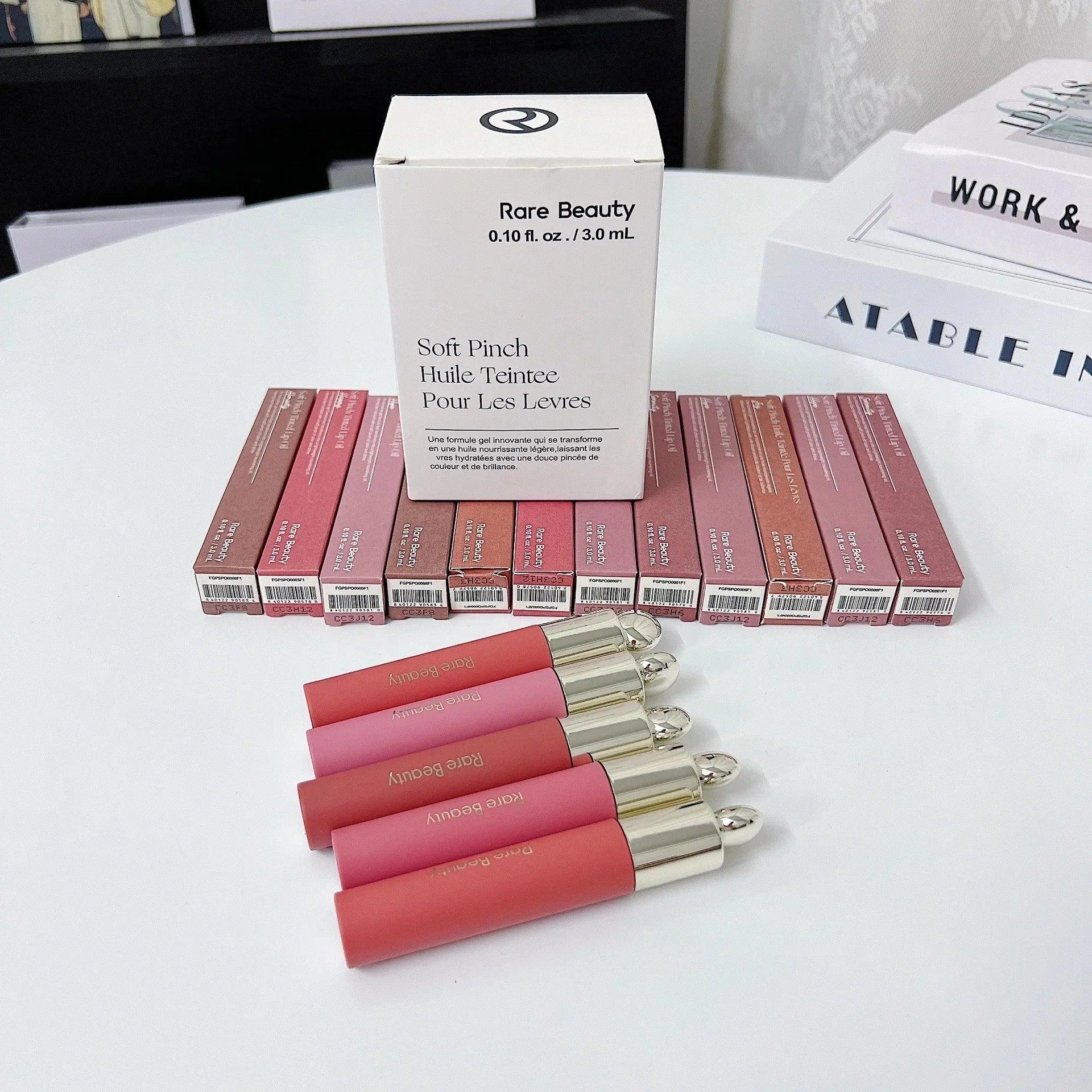 Rare Beauty Blush Lip Gloss Brightens The Complexion Is Silky And Beautiful And Enhances Contours Girl Women Makeup With Box