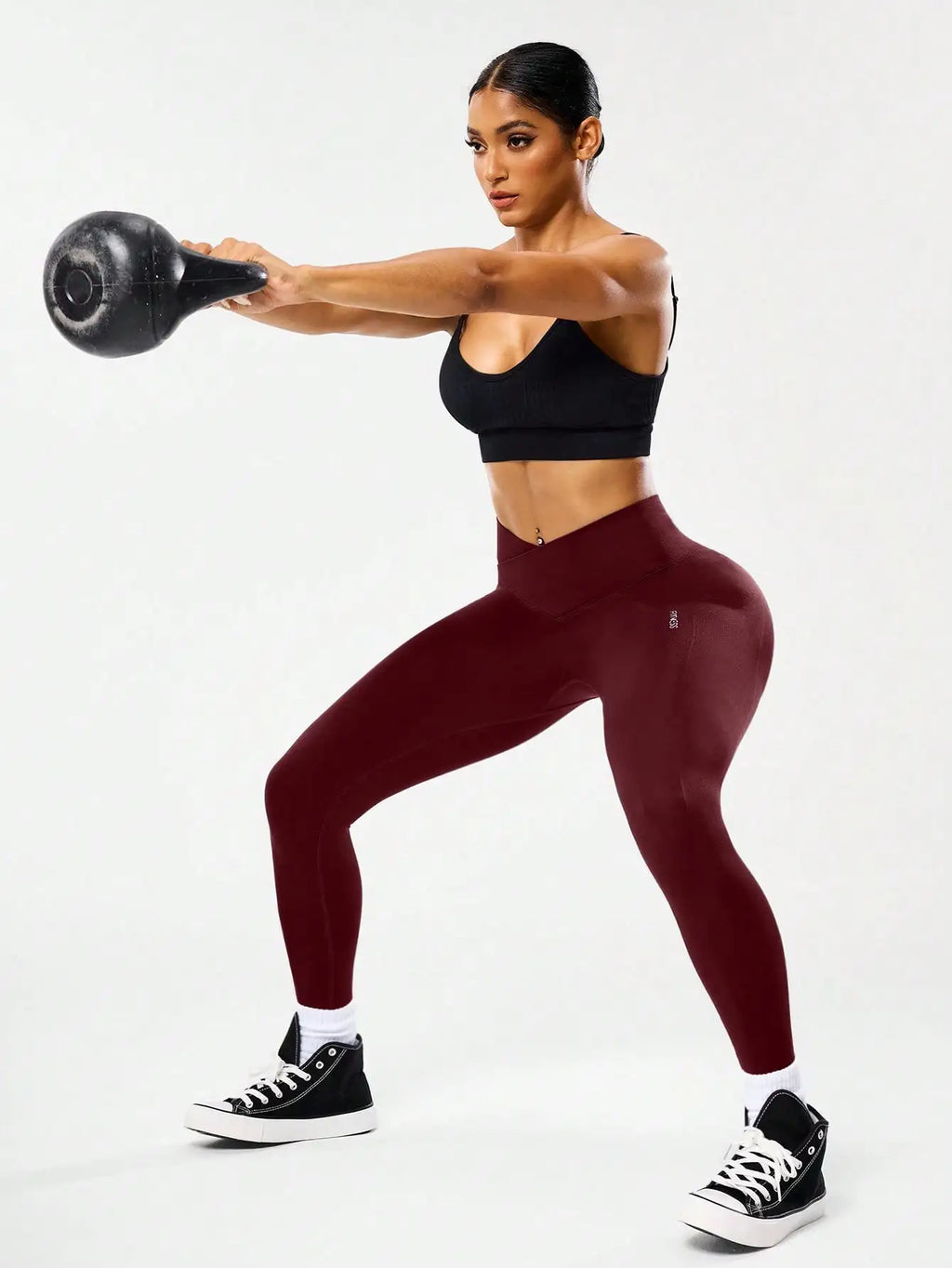 Bestselling Women's High-Waisted Tummy Control Peach Ass Running Fitness Leggings with V-Back, Breathable, Quick-Dry, and Lifted