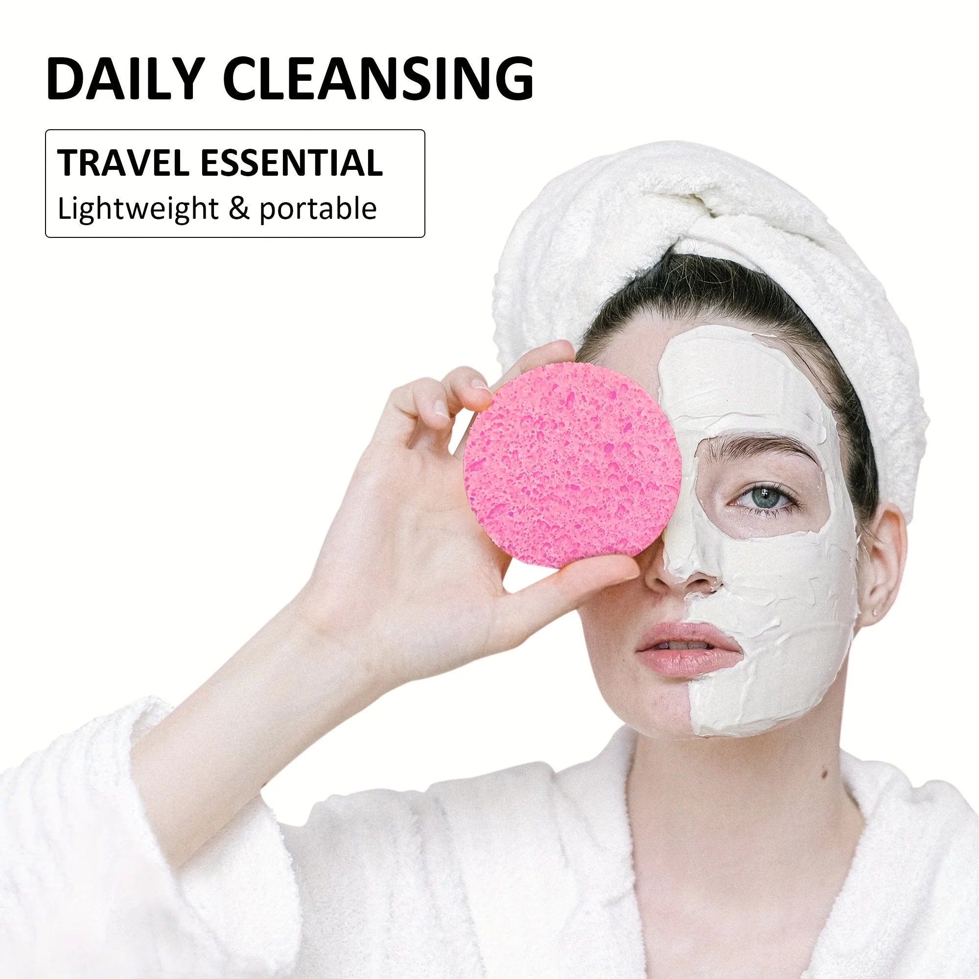10/30pcs Compressed Facial Sponges SPA Face Cleaning Sponge Makeup Removal Exfoliating Pads for Cosmetologists Skin Massage Tool