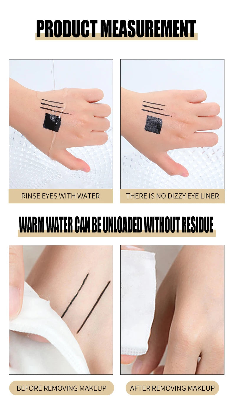 Quick-dry Eyeliner Pencil Makeup Long Lasting Smooth Matte Eye Liner Waterproof Anti Smudge Liquid Eyeliner Pen Eyes Cosmetics